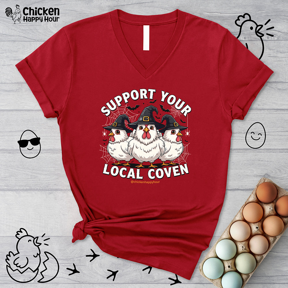 Support Your Local Coven V-Neck Tee