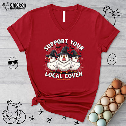 Support Your Local Coven V-Neck Tee