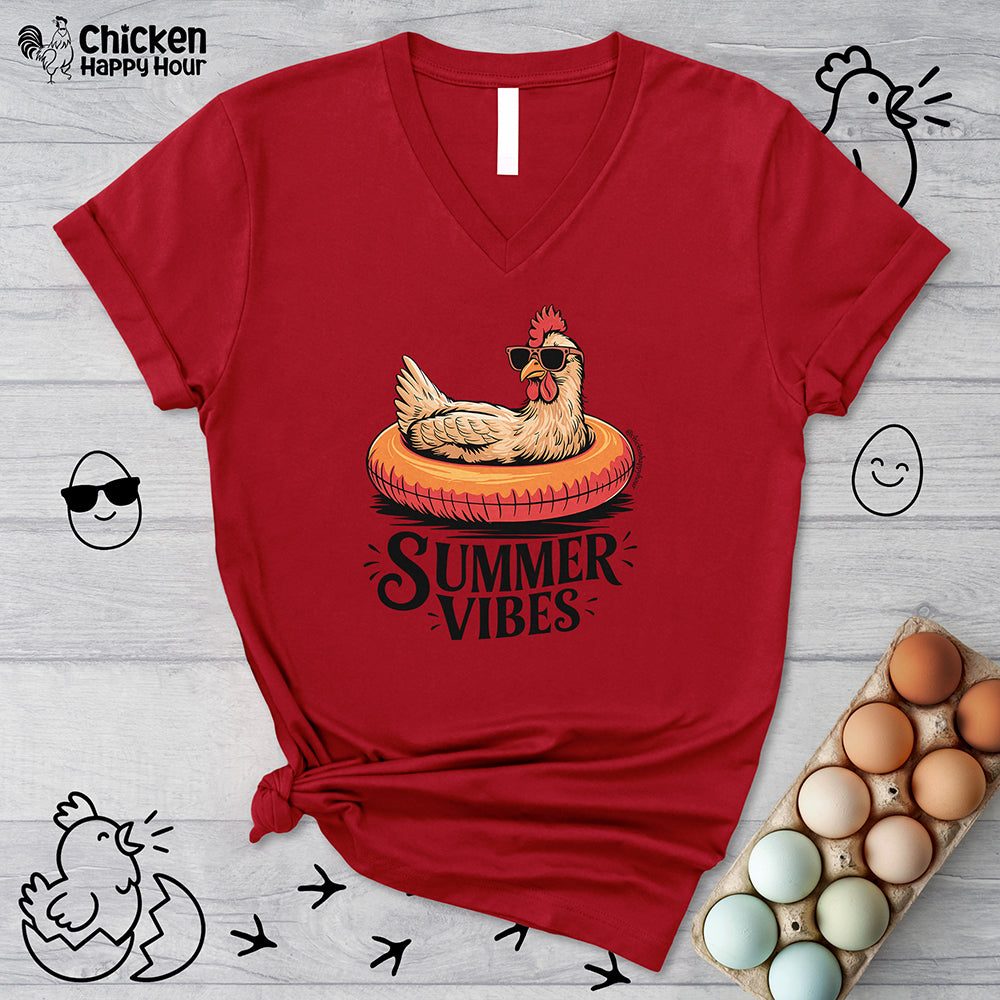 Summer Vibes V-Neck Tee