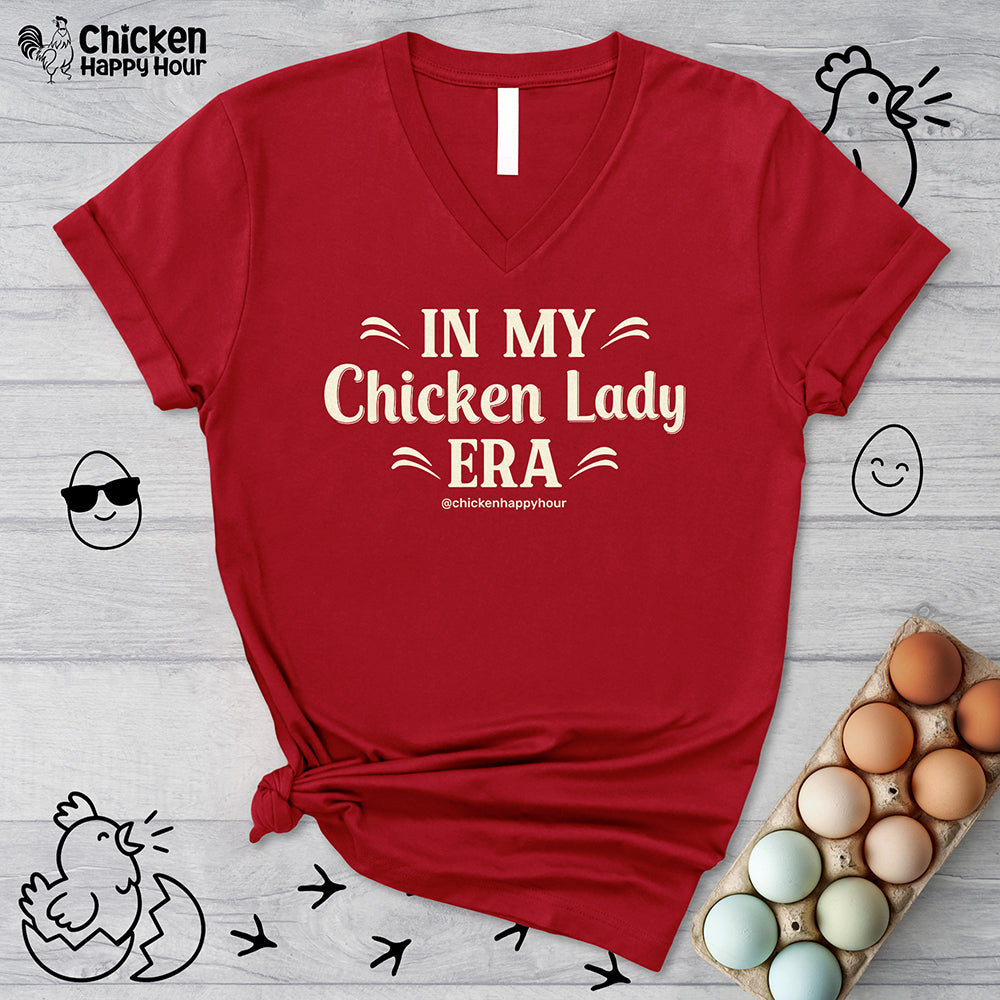 In My Chicken Lady Era V-Neck Tee