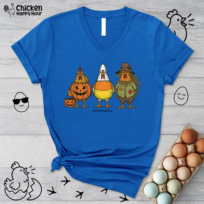 Halloween Chicken V-Neck Tee