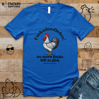 Fuckadoodledoo! No More Fucks V-Neck Tee