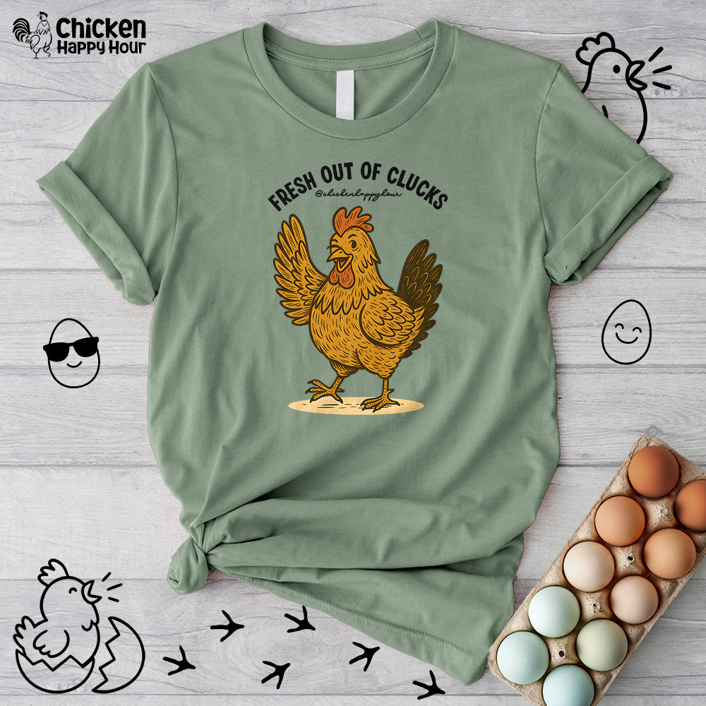 FRESH OUT OF CLUCKS Unisex Tee