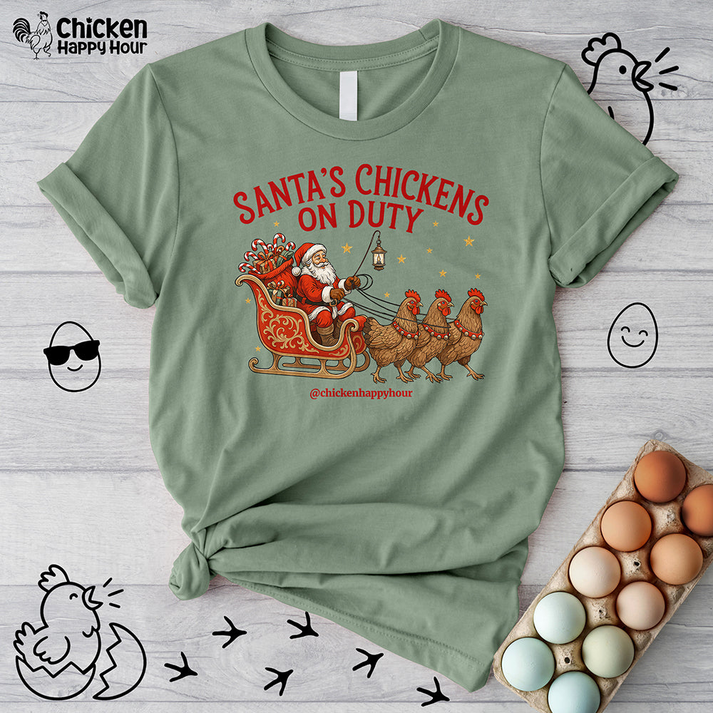 Santa’s Chickens on Duty Unisex Tee