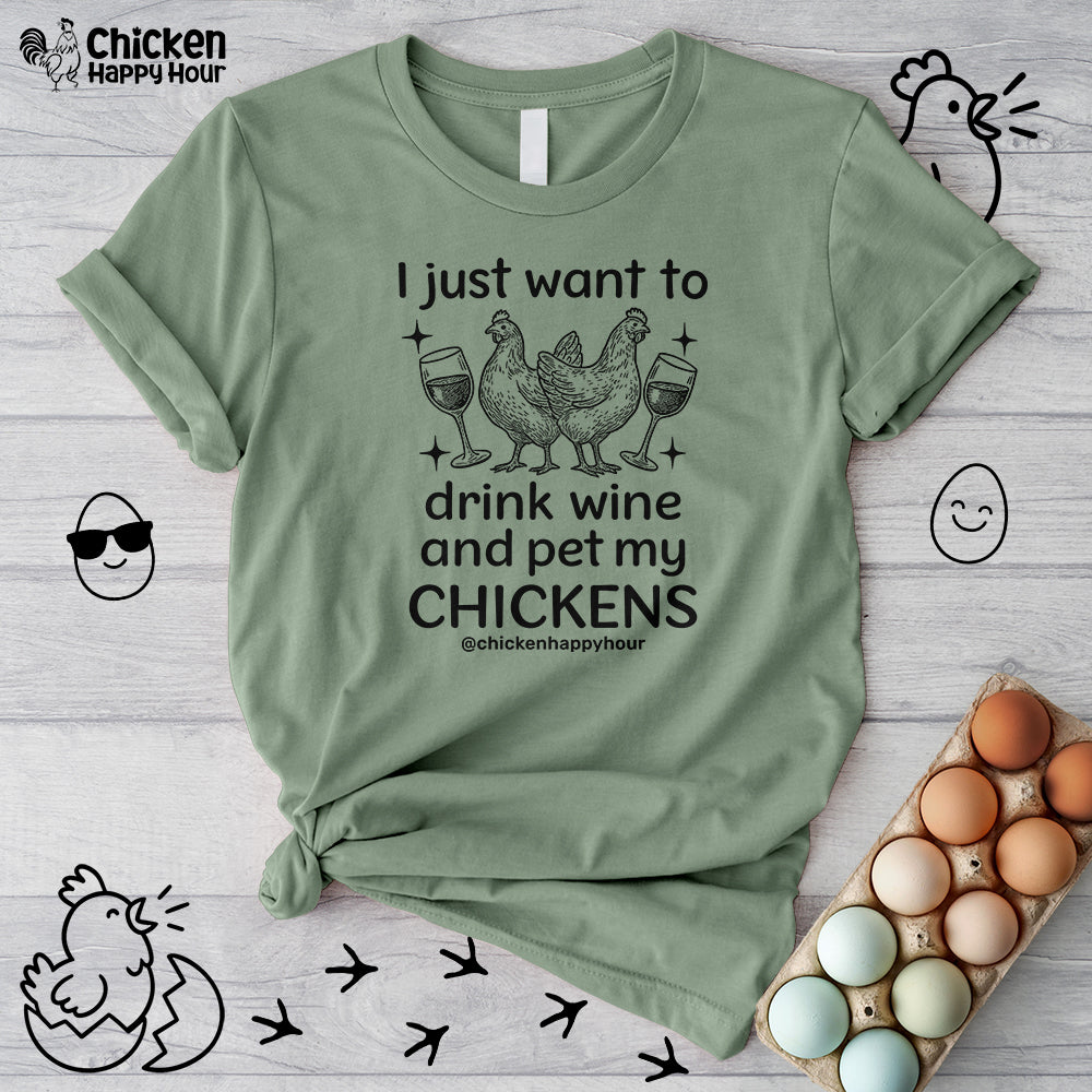 Wine and Chickens Unisex Tee