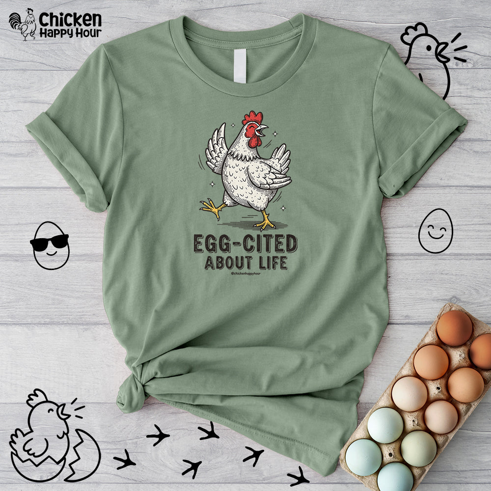 Egg-Cited About Life Unisex Tee
