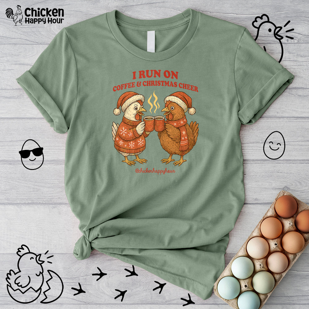 I Run on Coffee & Christmas Cheer Unisex Tee