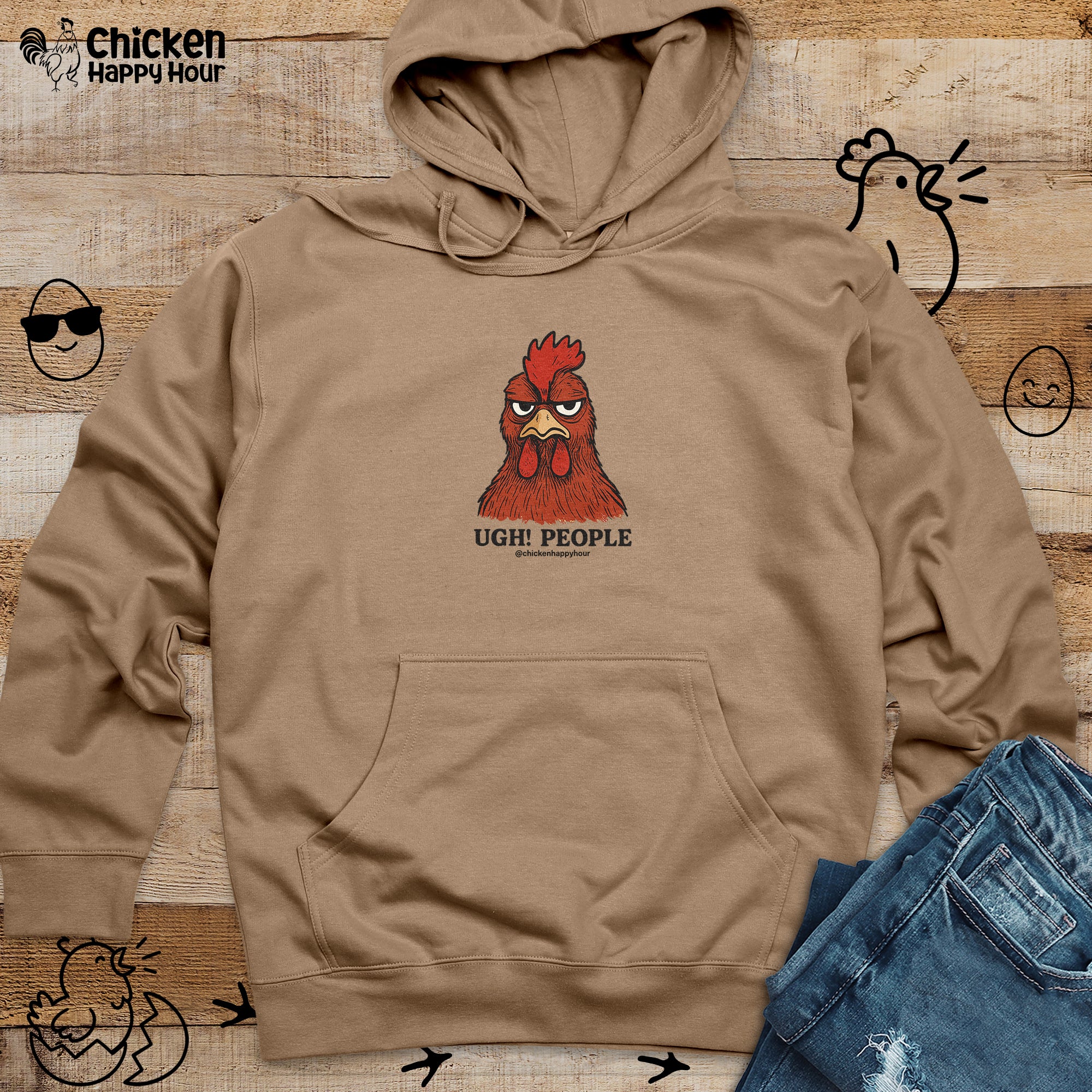 Ugh! People Hooded Sweatshirt