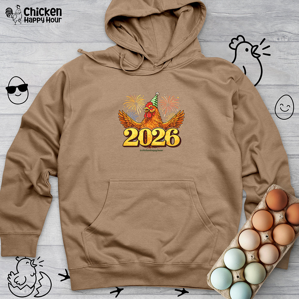 New Year Chicken 2026 Hooded Sweatshirt
