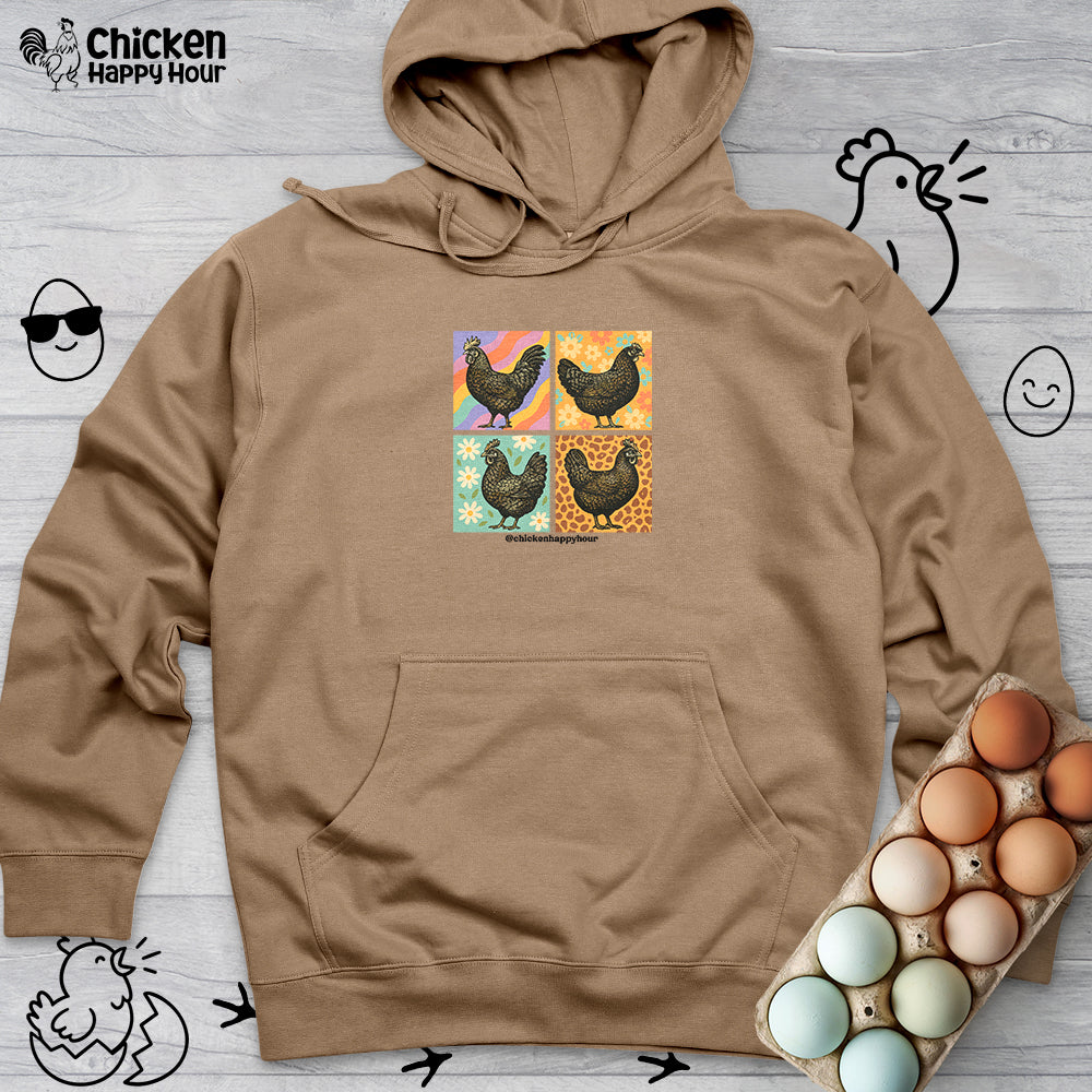 Retro Chicken Hooded Sweatshirt