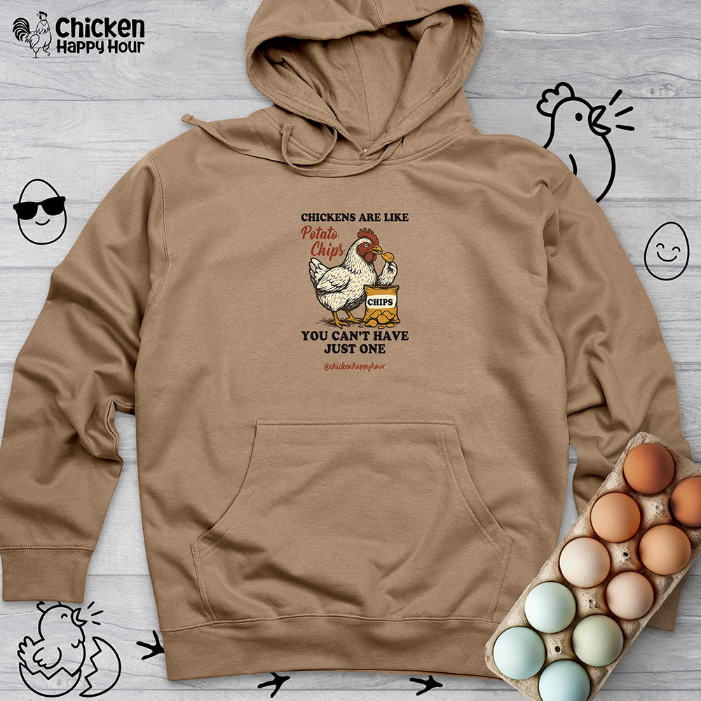 Chickens are Like Potato Chips Hooded Sweatshirt