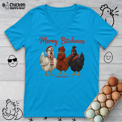 Merry Bitchmas V-Neck Tee