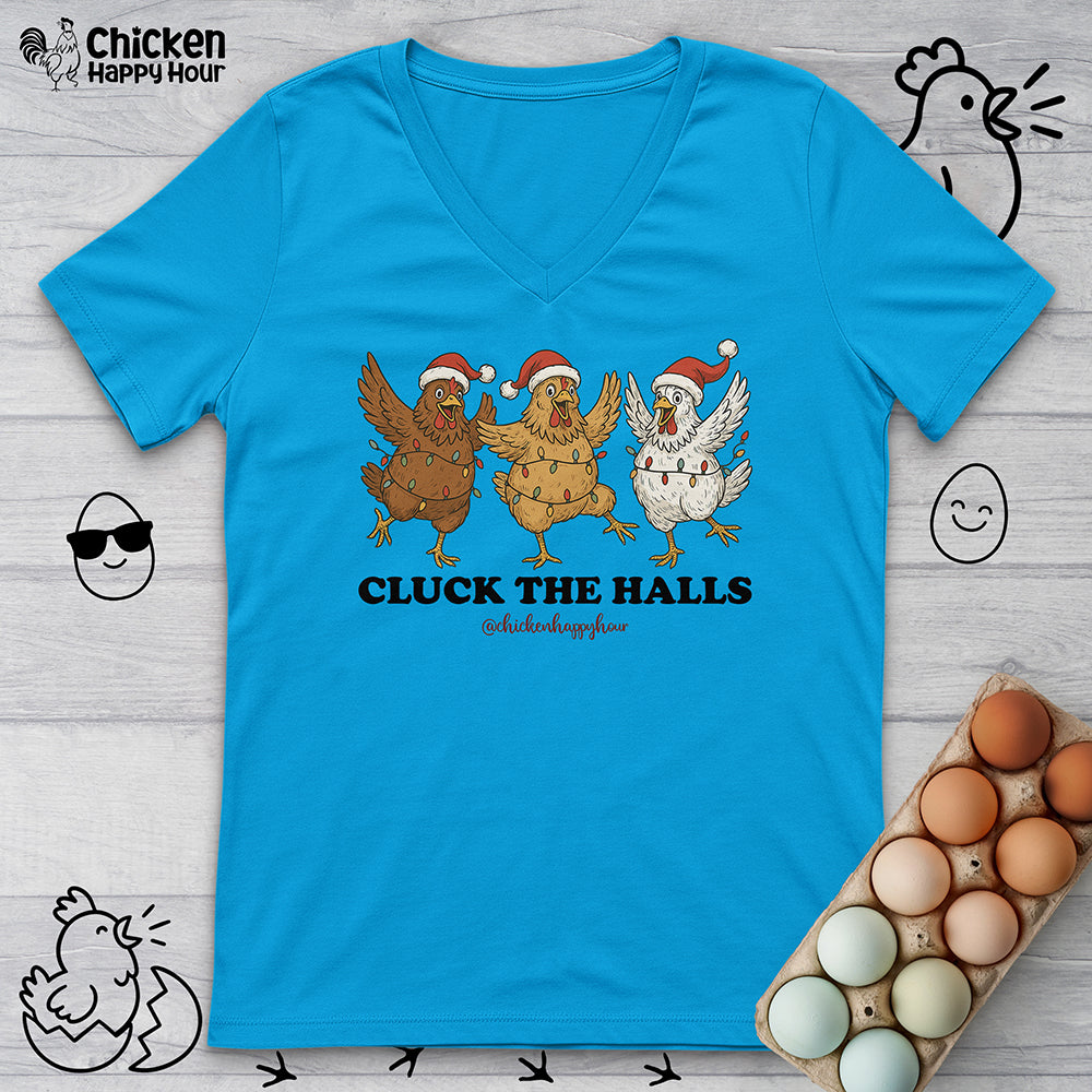 Cluck the Halls V-Neck Tee