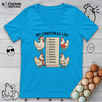 Christmas List V-Neck Tee
