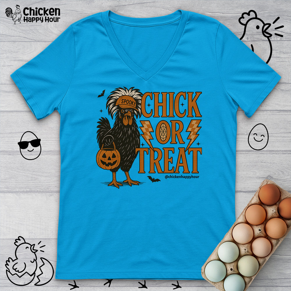 Chick or Treat 02 V-Neck Tee