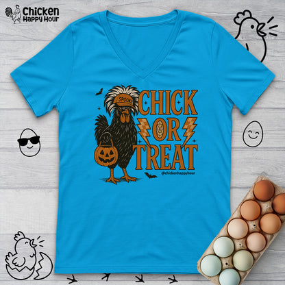 Chick or Treat 02 V-Neck Tee