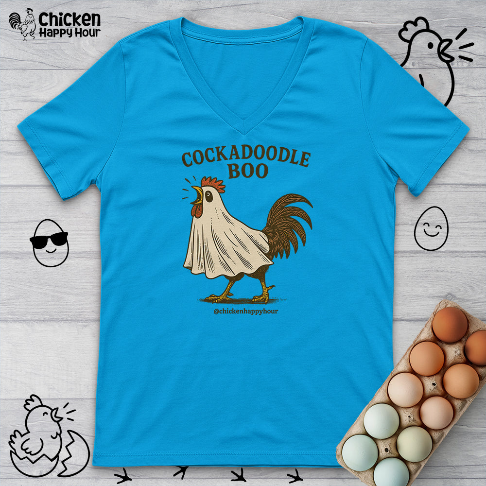Cockadoodle BOO V-Neck Tee