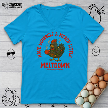 Have Yourself A Merry Little Meltdown V-Neck Tee