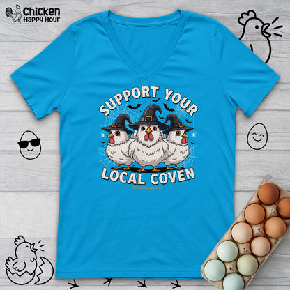 Support Your Local Coven V-Neck Tee