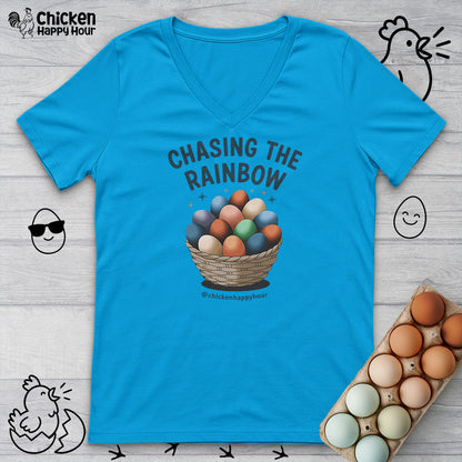 Chasing the Rainbow V-Neck Tee