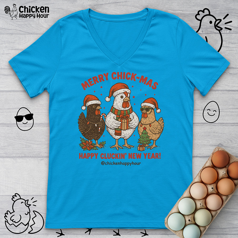 Merry Chick-Mas V-Neck Tee