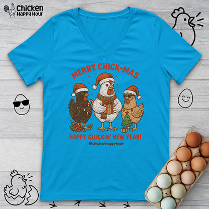 Merry Chick-Mas V-Neck Tee