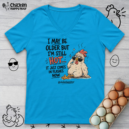 I May be Older V-Neck Tee