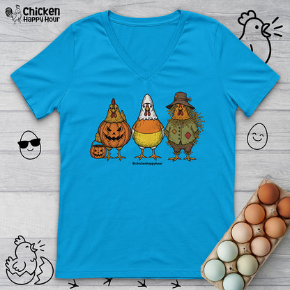 Halloween Chicken V-Neck Tee