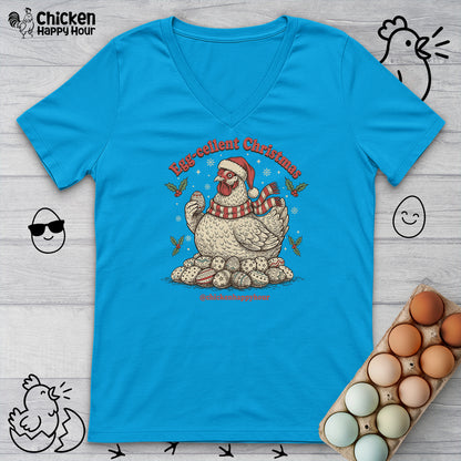 Egg-cellent Christmas V-Neck Tee