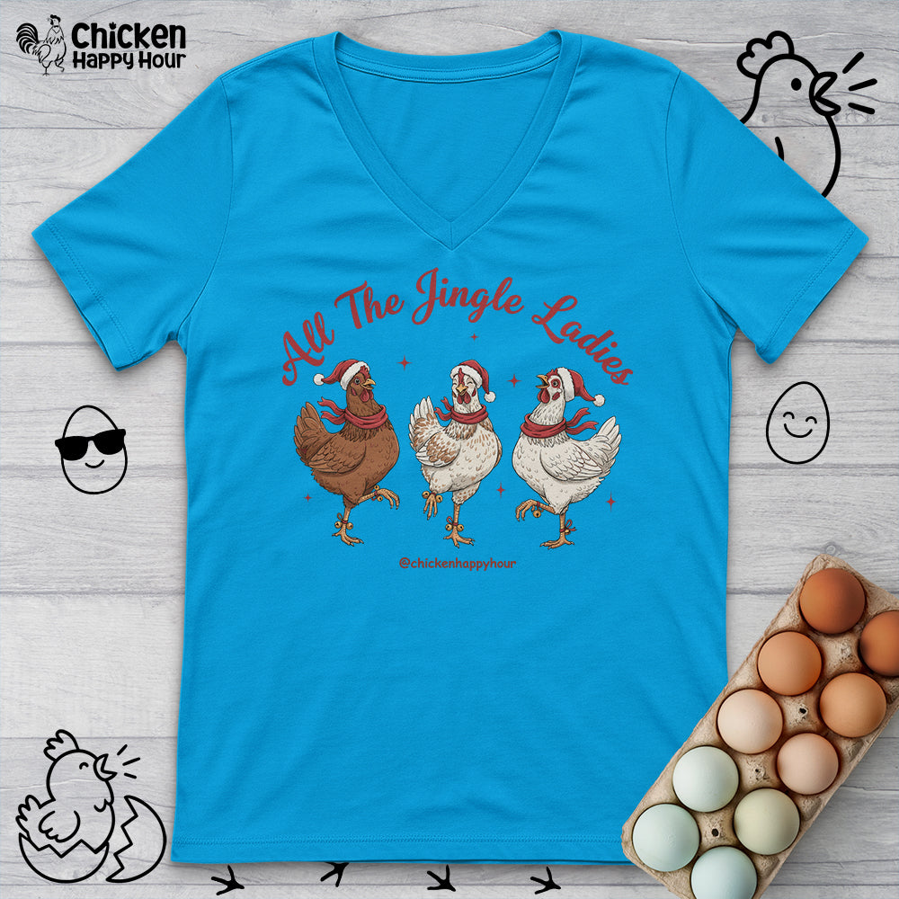 All the Jingle Ladies V-Neck Tee