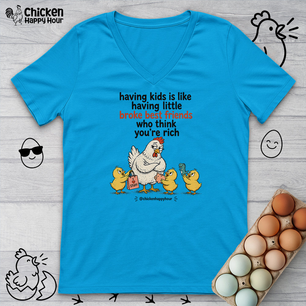 Having Kids V-Neck Tee