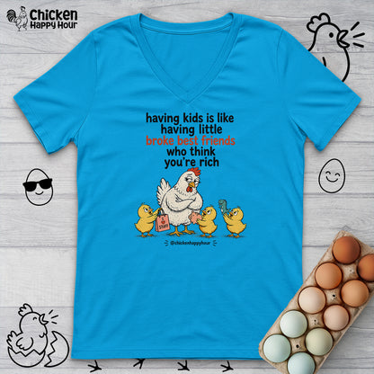 Having Kids V-Neck Tee