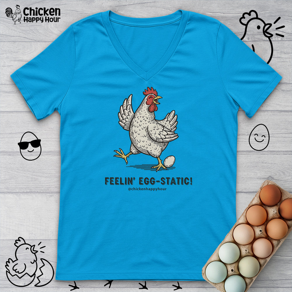 Feelin' Egg-Static! V-Neck Tee