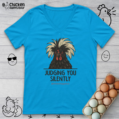 Judging You Silently V-Neck Tee