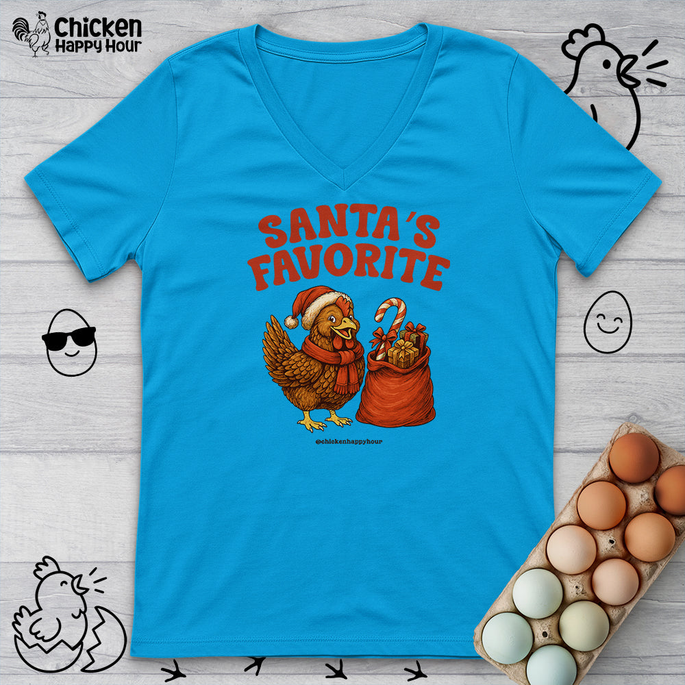 Santa’s Favorite V-Neck Tee