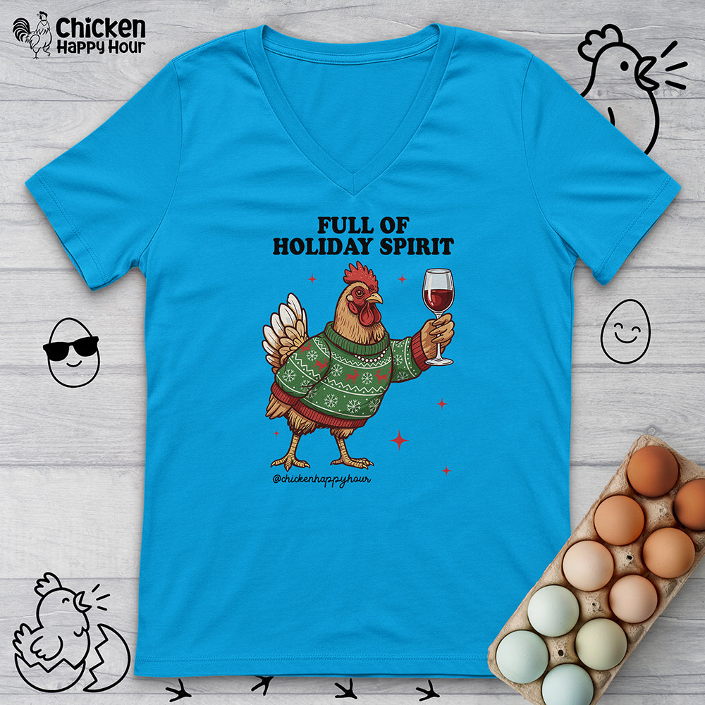 Full of Holiday Spirit V-Neck Tee