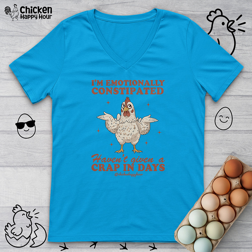 Emotionally Constipated V-Neck Tee