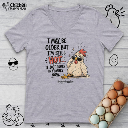 I May be Older V-Neck Tee