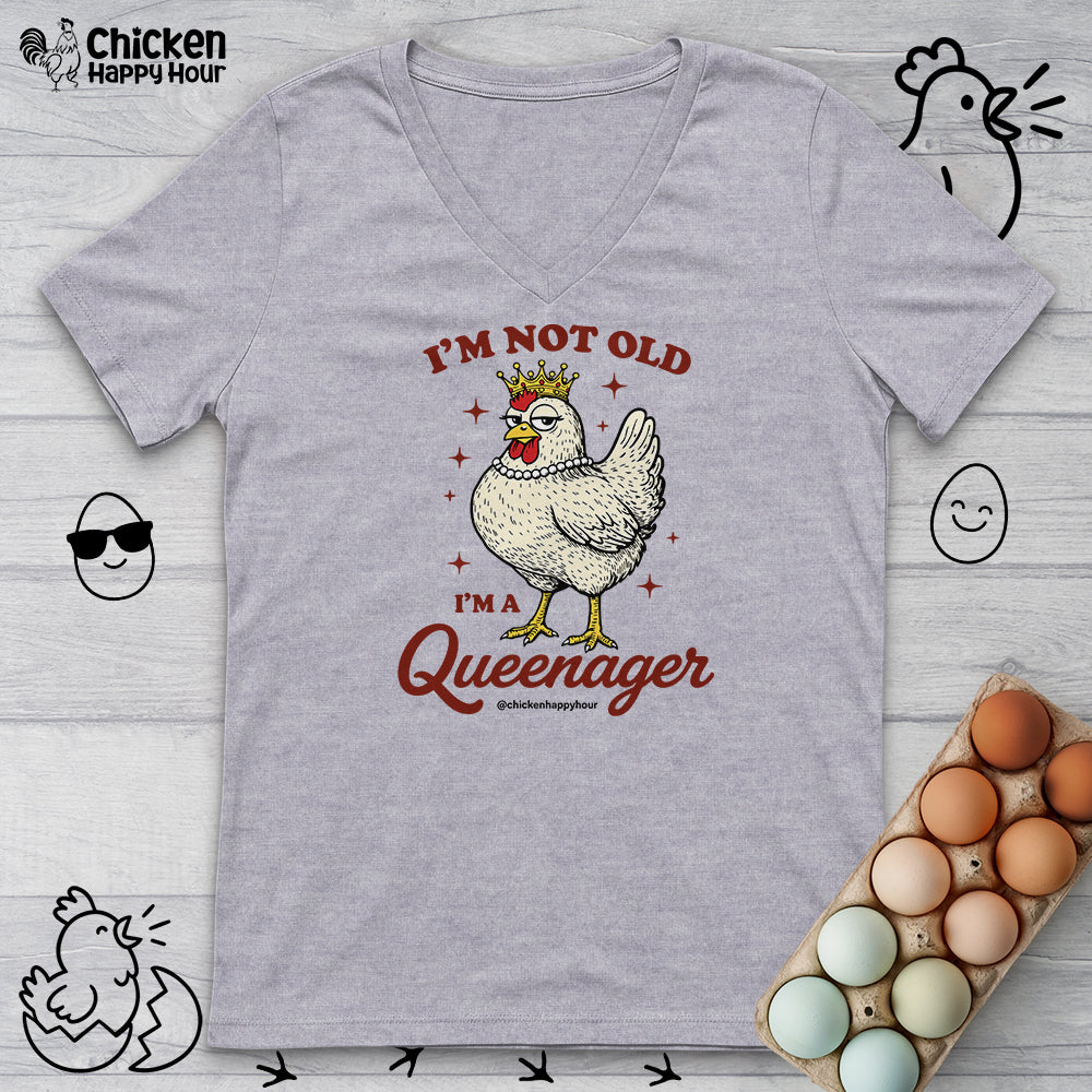 Queenager V-Neck Tee