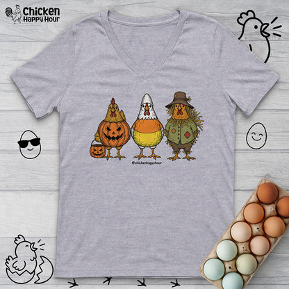 Halloween Chicken V-Neck Tee