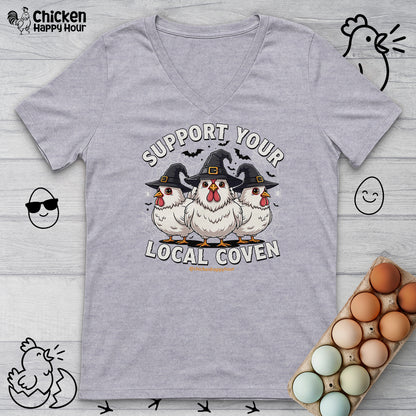 Support Your Local Coven V-Neck Tee