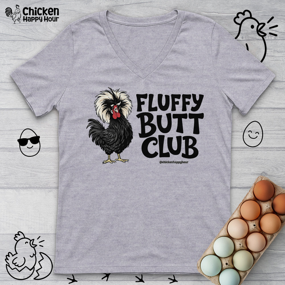 Fluffy Butt Club V-Neck Tee