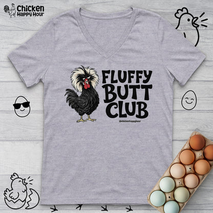 Fluffy Butt Club V-Neck Tee