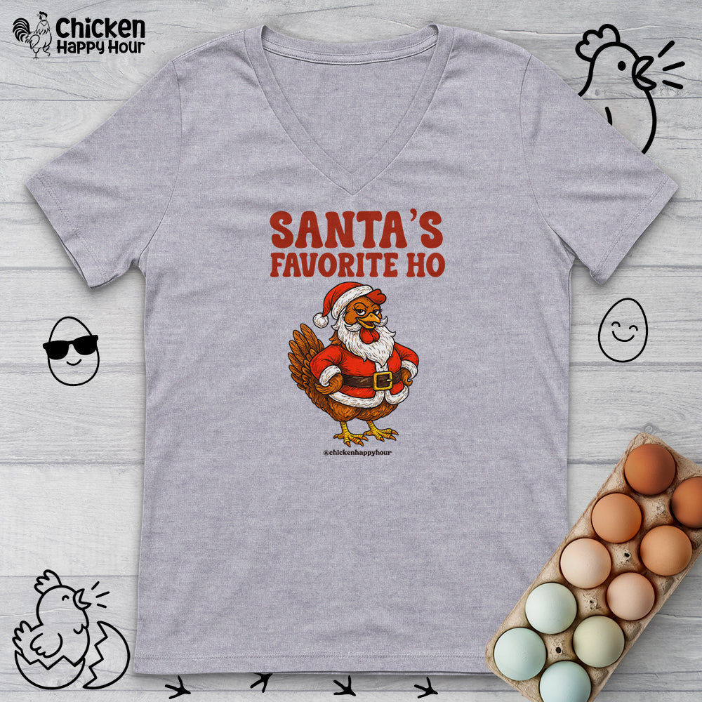 Santa’s Favorite Ho V-Neck Tee