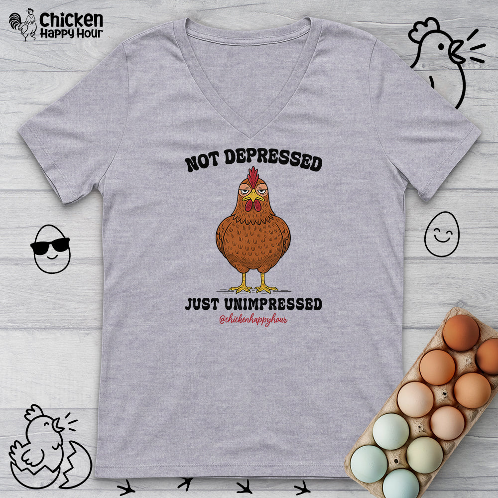 Not Depressed V-Neck Tee
