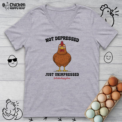 Not Depressed V-Neck Tee