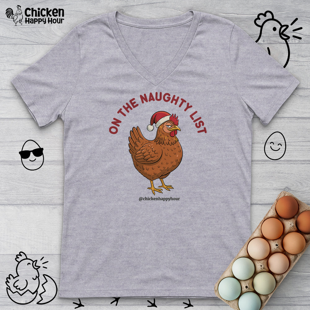 On the Naughty List V-Neck Tee