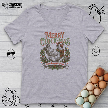 Merry Cluck-Mas V-Neck Tee
