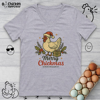 Merry Chickmas V-Neck Tee