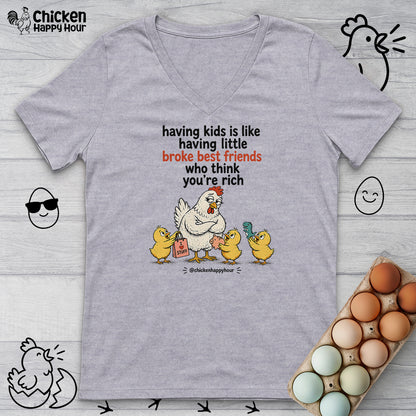 Having Kids V-Neck Tee